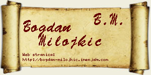 Bogdan Milojkić vizit kartica